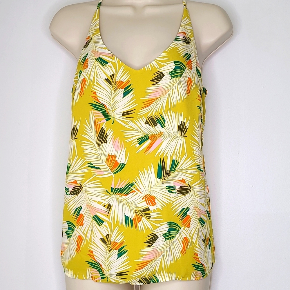Banana Republic Tropical Palm Camisole EUC Size XSmall Lined
